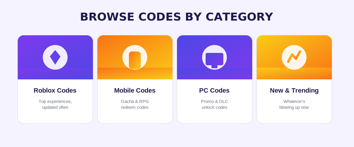 Browse Game Codes
