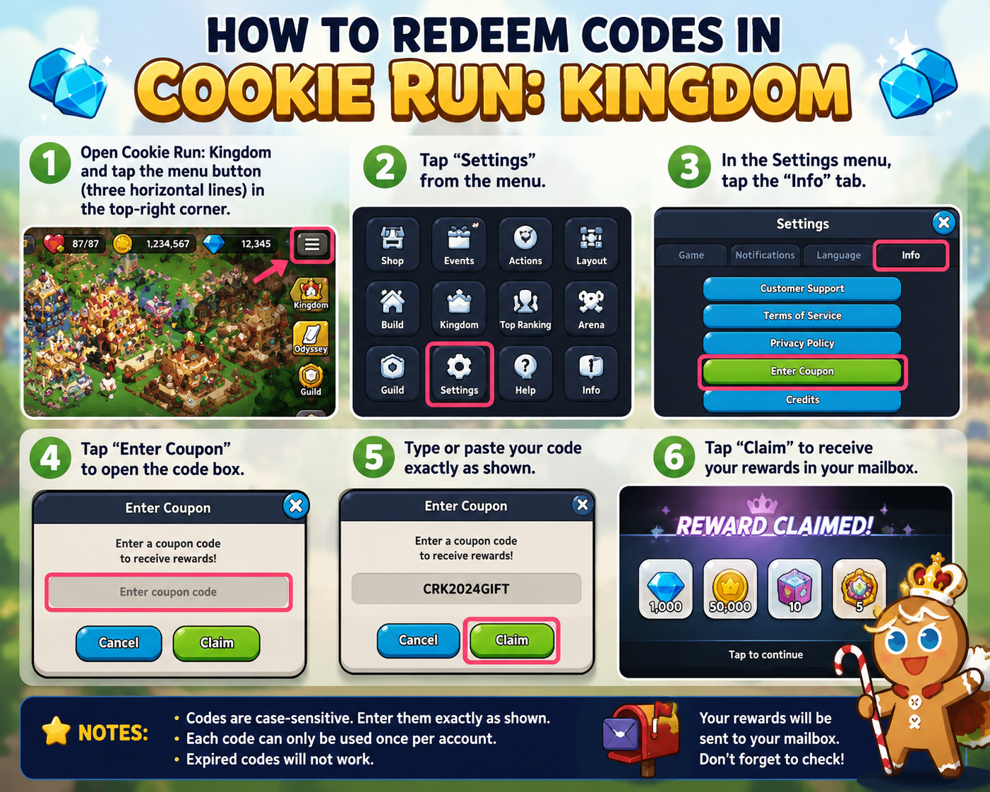 How to Redeem Codes in Cookie Run Kingdom codes