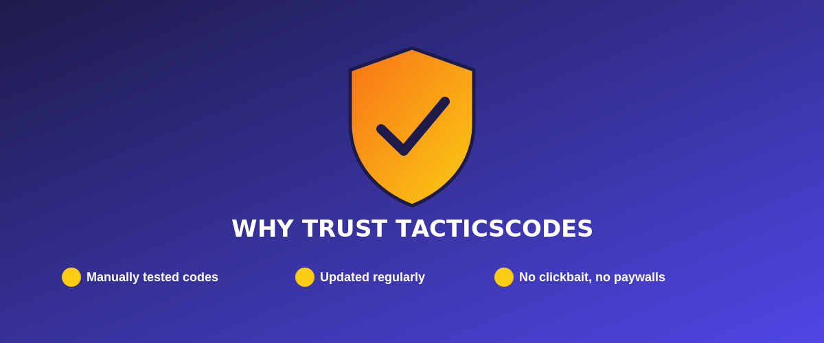 Why Trust TacticsCodes