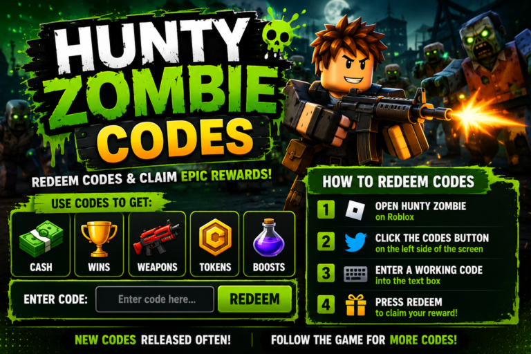 Hunty Zombie Codes