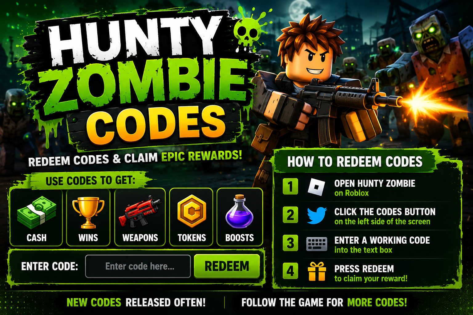Hunty Zombie Codes