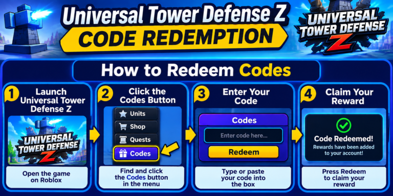 Universal Tower Defense Z code